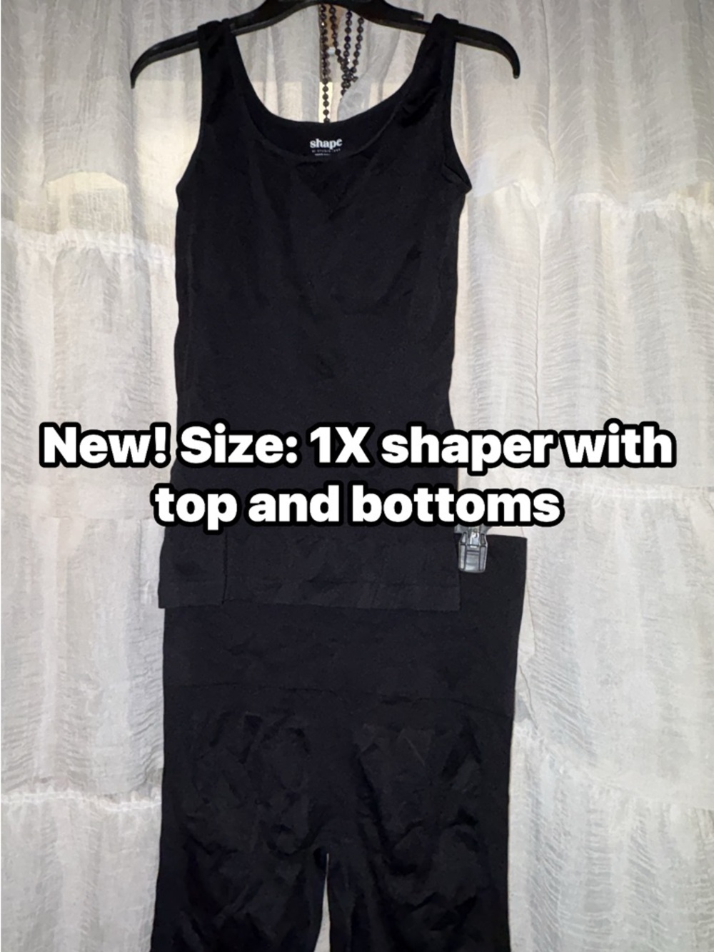Shape Black Shapewear Tank & Shorts Set